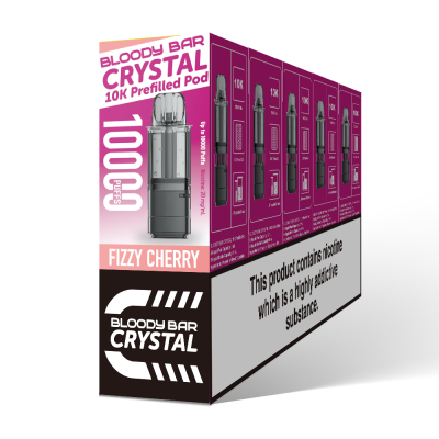 Bloody Bar Crystal 10K Puff Pod Kit - Fizzy Cherry